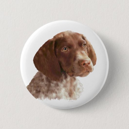 German Shorthair Puppy Ronde Button 5,7 Cm (Voorkant)