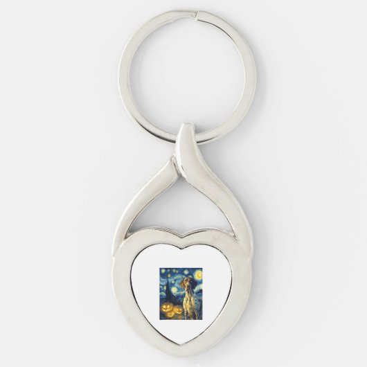 German Shorthaired Pointer 1 Cute Dog Halloween Ja Sleutelhanger (Voorkant)