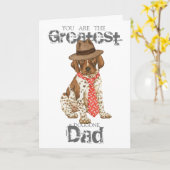 German Shorthaired Pointer Dad Kaart (Gele Bloem)
