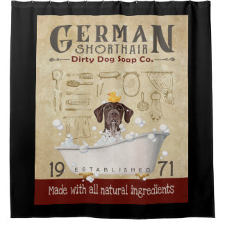 German Shorthaired Pointer Dog Bath Soap Company Douchegordijn