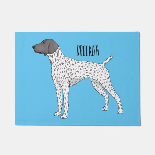 German Shorthaired Pointer dog cartoon Deurmat (Voorkant)
