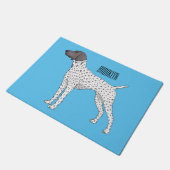 German Shorthaired Pointer dog cartoon Deurmat (Schuin)