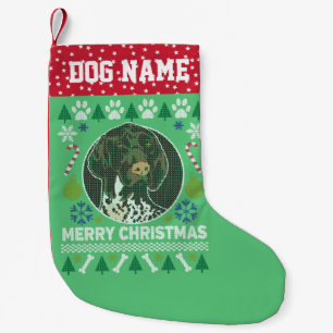 German Shorthaired Pointer Dog Ugly Kerstmis Kleine Kerstsok