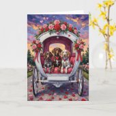 German Shorthaired Pointer  Dog Valentine's Day  Kaart (Gele Bloem)