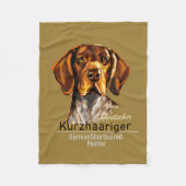 German Shorthaired Pointer Kurzhaar Fleece Blanket (Voorkant)