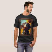German Shorthaired Pointer Painting Sunflower Flow T-shirt (Voorkant volledig)