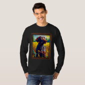 German Shorthaired Pointer Painting Sunflower Flow T-shirt (Voorkant volledig)