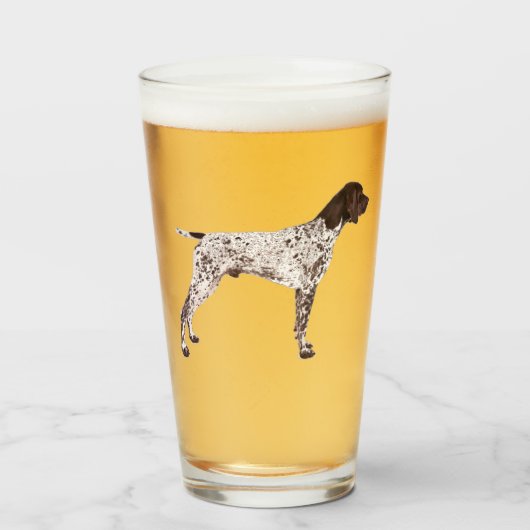 GERMAN SHORTHAIRED POINTER - PINT GLASS 16 OZ GLAS (Voorkant gevuld)