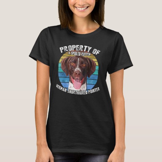 German Shorthaired Pointer Property Of Retro T-shirt (Voorkant)
