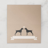 German Shorthaired Pointer Silhouettes Wedding (Buitenkant ongevouwen)