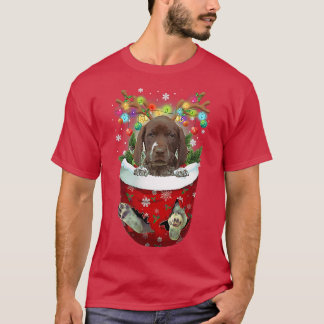 German Shorthaired Pointer Snow Pocket Dogs Chris T-shirt