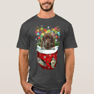 German Shorthaired Pointer Snow Pocket Dogs Chris T-shirt