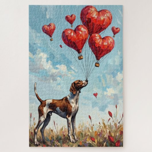 German Shorthaired Pointer Valentine's Day Heart  Legpuzzel (Verticaal)