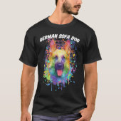 German Sofa Dog German Shepherd Humor Shepard T-shirt (Voorkant)