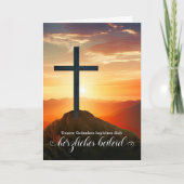 German Sympathy with Sunset Cross Over Mountains Kaart (Voorkant)