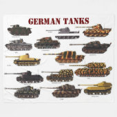 GERMAN TANKS FLEECE DEKEN (Voorkant (Horizontaal))