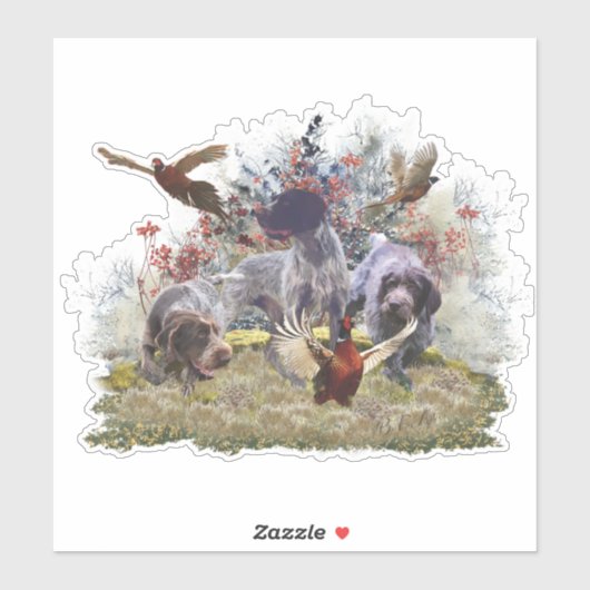 German Wirehaered Pointer Sticker (Vel)