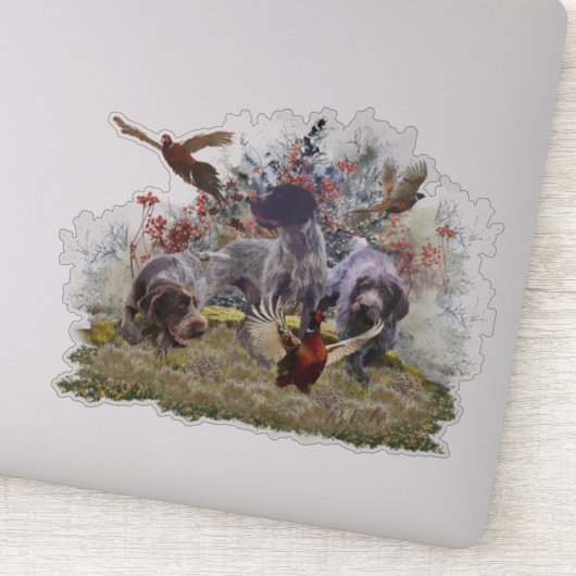 German Wirehaered Pointer Sticker (Detail)