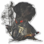 German Wirehaered Pointer Sticker (Voorkant)