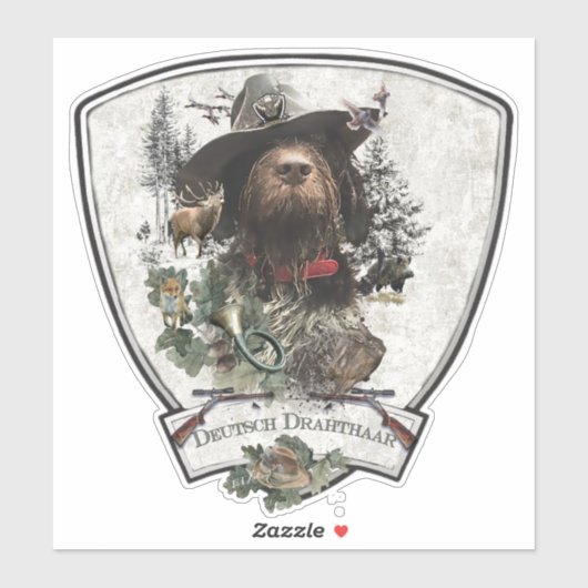 German Wirehaered Pointer Sticker (Vel)