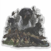 German Wirehaered Pointer Sticker (Voorkant)