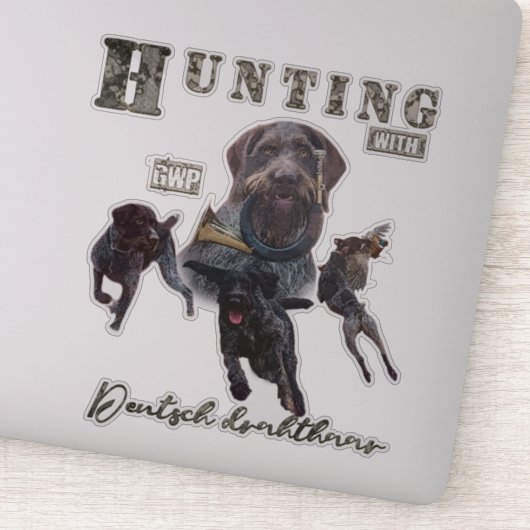 German Wirehaered Pointer Sticker (Detail)