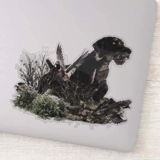 German Wirehaered Pointer Sticker (Detail)