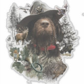 German Wirehaered Pointer Sticker (Voorkant)