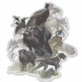 German Wirehaered Pointer Sticker (Voorkant)