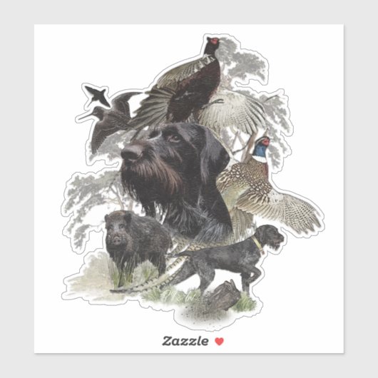 German Wirehaered Pointer Sticker (Vel)