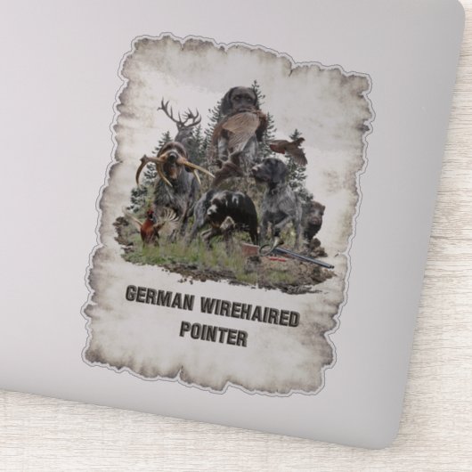 German Wirehaered Pointer Sticker (Detail)