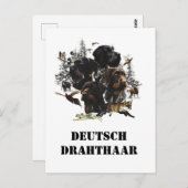 German Wirehaire Pointer Briefkaart (Voorkant / Achterkant)