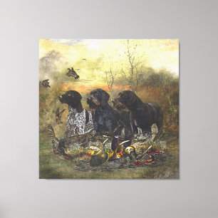 German Wirehaire Pointer Canvas Afdruk