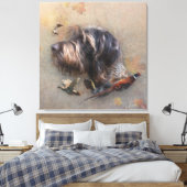 German Wirehaire Pointer Canvas Afdruk (Insitu (Slaapkamer))