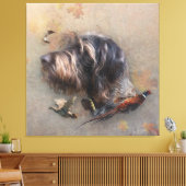 German Wirehaire Pointer Canvas Afdruk (Insitu (Woonkamer))