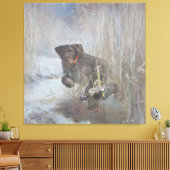 German Wirehaire Pointer Canvas Afdruk (Insitu (Woonkamer))