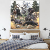 German Wirehaire Pointer Canvas Afdruk (Insitu (Slaapkamer))