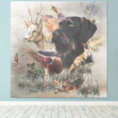 German Wirehaire Pointer Canvas Afdruk (Insitu (Houten vloer))