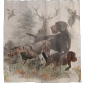 German Wirehaire Pointer Douchegordijn (Voorkant)