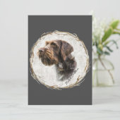 German Wirehaire Pointer Feestdagenkaart (Staand voorkant)