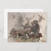 German Wirehaire Pointer Feestdagenkaart (Voorkant / Achterkant)