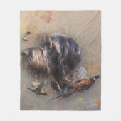 German Wirehaire Pointer Fleece Deken (Voorkant)
