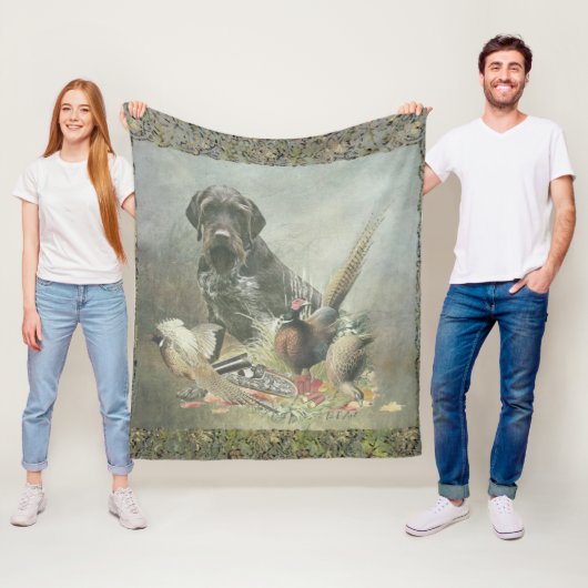 German Wirehaire Pointer Fleece Deken (In situ)