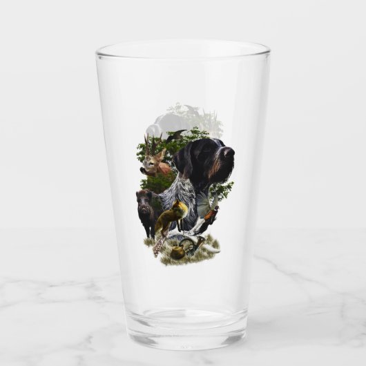 German Wirehaire Pointer Glas (Voorkant)