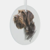 German Wirehaire Pointer Glas Ornament (Voorkant Rechts)