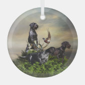 German Wirehaire Pointer Glas Ornament (Voorkant)