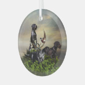 German Wirehaire Pointer Glas Ornament (Voorkant links)