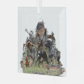 German Wirehaire Pointer Glas Ornament (Voorkant links)