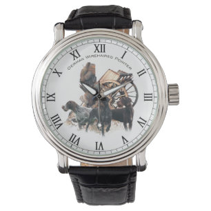German Wirehaire Pointer Horloge