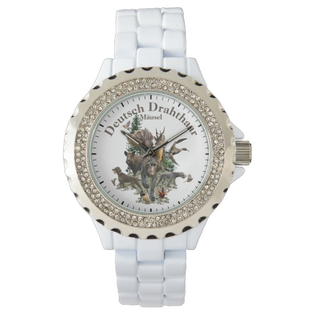 German Wirehaire Pointer Horloge (Voorkant)